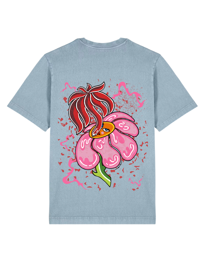 T-shirt Flower Spirit, le banger de l'été issu de la collaboration avec Eva, artiste locale indépendante Mulhousienne.
